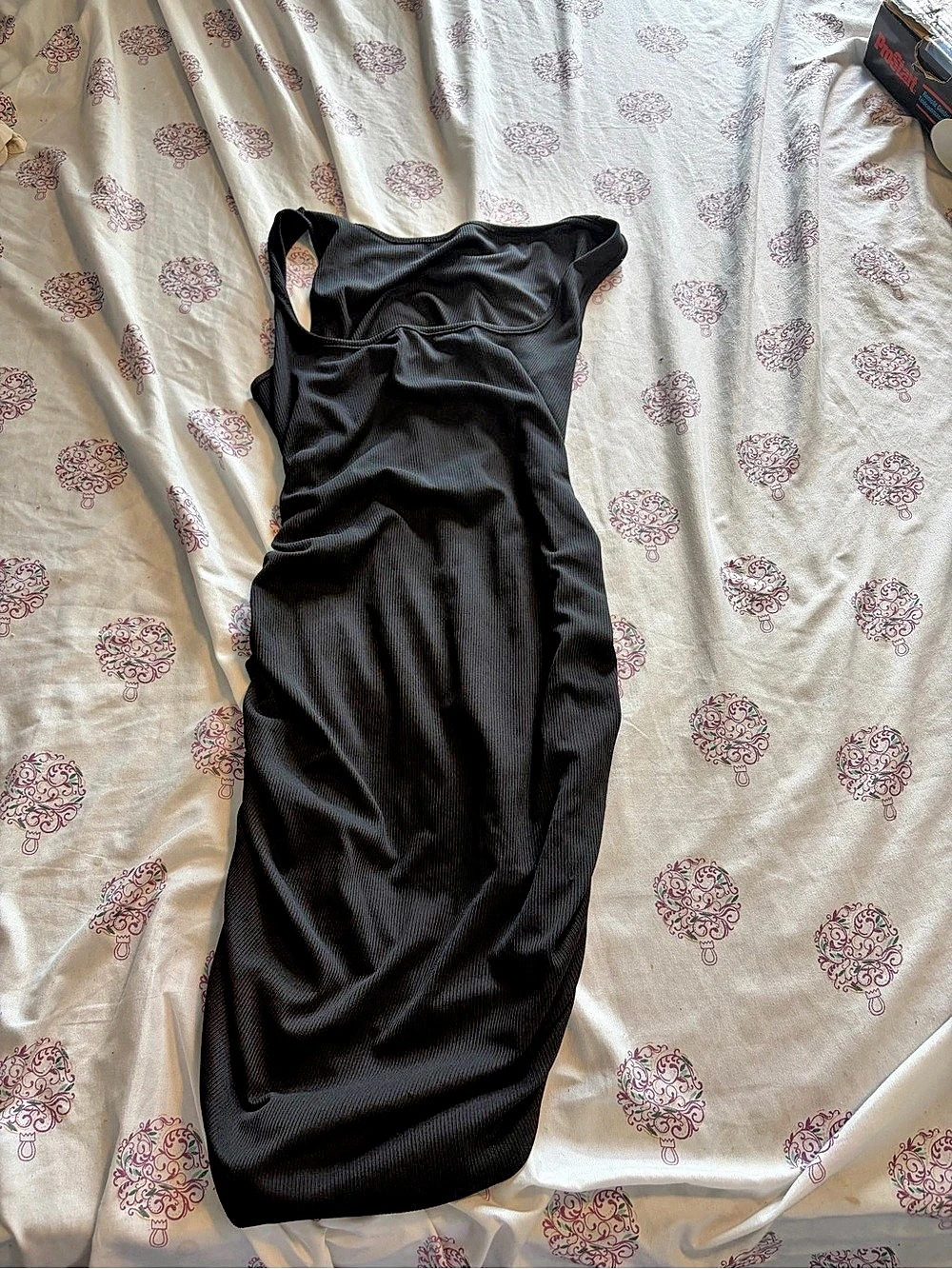 Black Ruched Dress Like New